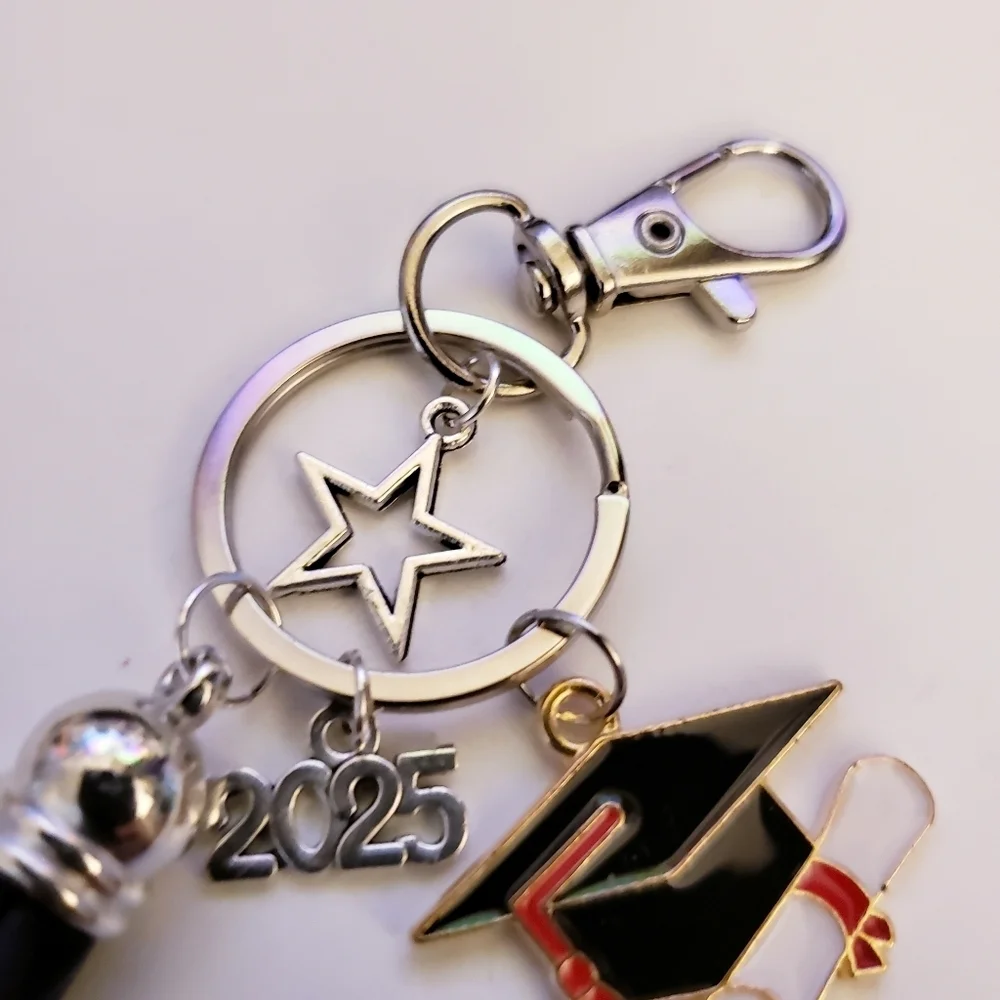 Handmade 2025 Graduate Keychain